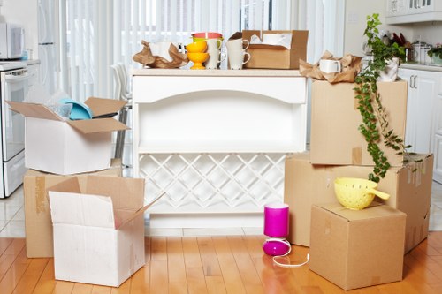 Organised storage corridor with clear walkways and housekeeping standards