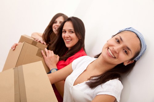 Furniture and household items placed in storage during renovation