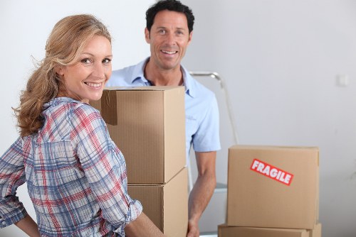 Seasonal and business items organized in short-term storage in Belsizepark