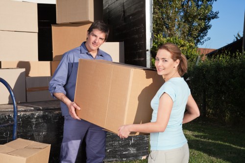 Professional removals truck near Belsizepark homes